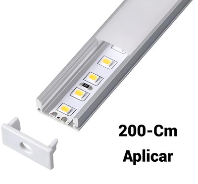Perfil 200cm Aluminio APLICAR 17*7Mm&nbsp;- M-Led