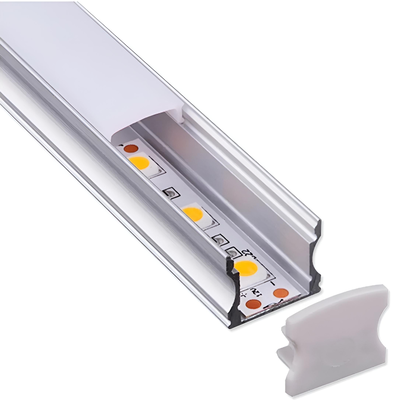 Perfil de Aluminio U 17x14,5mm Anodizado, Cover Opal Blanco x1m&nbsp;- Demasled