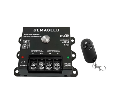 Wireless Dimmer monocromático PWM, 12-24V 360-720W 30A -Demasled