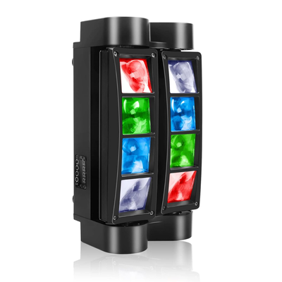 Cabezal Spider Led Rgbw Doble Barra De Led Movil Beam 8x3w