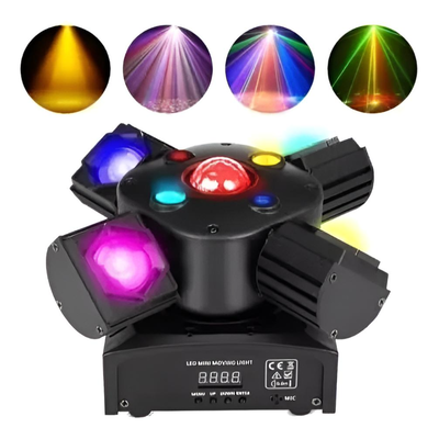 Laser Escenario 4 En 1 RGBW Cabezal Móvil DMX