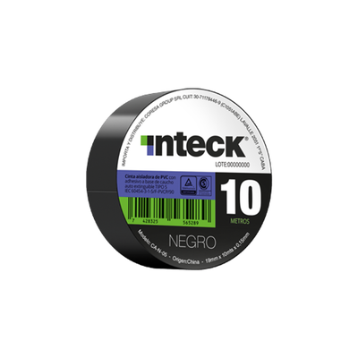 CINTA ADHESIVA PVC INTECK -  10 METROS 