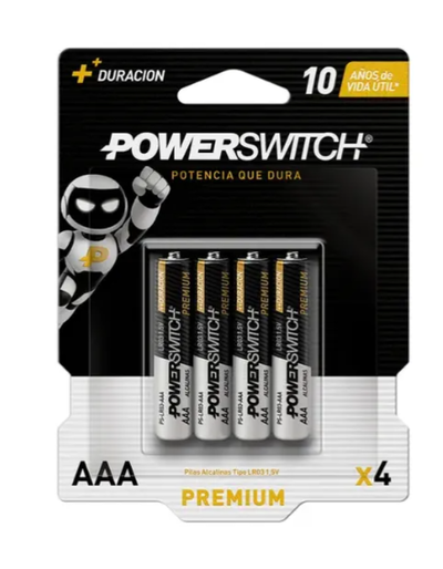 Pack 4 Pilas Powerswitch Alcalina Triple AAA
