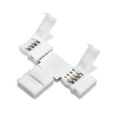 Conector RGB "T" 4 polos Tiras LED SMD5050-SMD5060 RGB