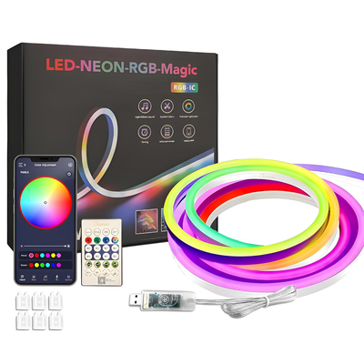 KIT Neon PIXEL 7*14 Mm 5Mts 5V USB - Lubox