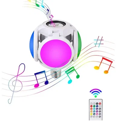 FOCO LED RGB PLEGABLE CON PARLANTE BLUETOOTH