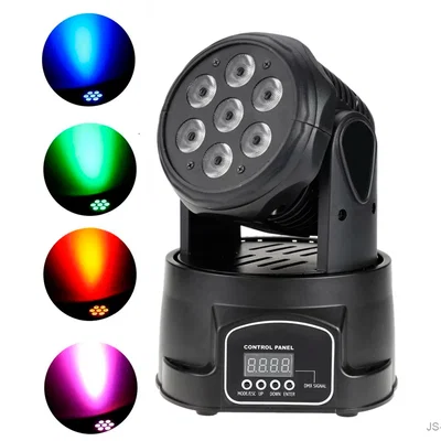  MINI LED DE CABEZAL MOVIL RGB 7LED 10W 