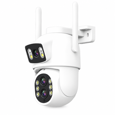 Cámara Domo Triple Lente PTZ Wi-Fi 1080p Visión Nocturna 360º y Alarma