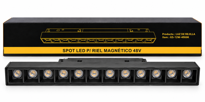 Aplique Led Tipo Rejilla Para Sistema Magnético 48v Mt-20