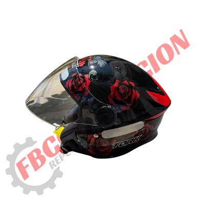 Casco Pro Tork Brillante Three Flower Rojo