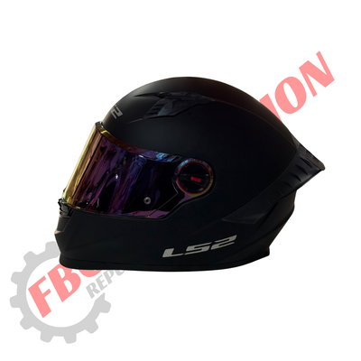 Casco LS2 Negro Mate Con Visor Tornasol