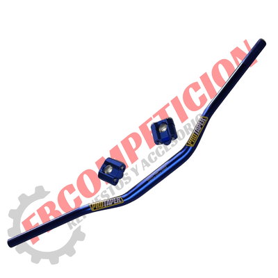 Combo Manubrio y Elevador Pro Taper Anonizado Azul Brillante Tipo Cross 