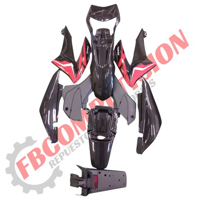 Kit De Plásticos XR 150L Con Calcos (Negro) Pinnacle