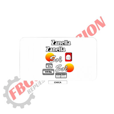 Kit De Calcos Original Zanella Sol