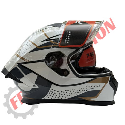 Casco Integral FXX Doble Visor Blanco C/Dorado