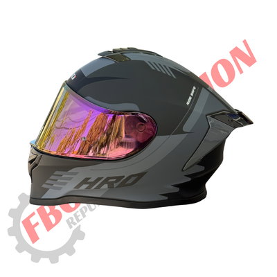 Casco HRO Integral 506 SP STEAM GREY  Visor Espejado Y Alerón