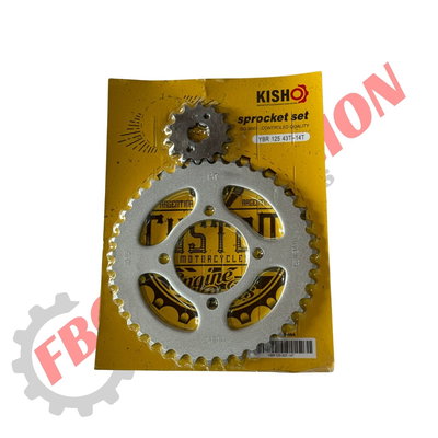 CORONA Y PIÑON YBR 125 43T 14T (KISHO)