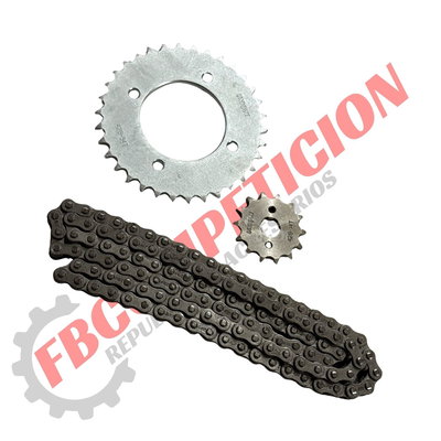 Kit Completo De Transmisión C/Cadena Reforzado BIZ 125 (UNIQUE)