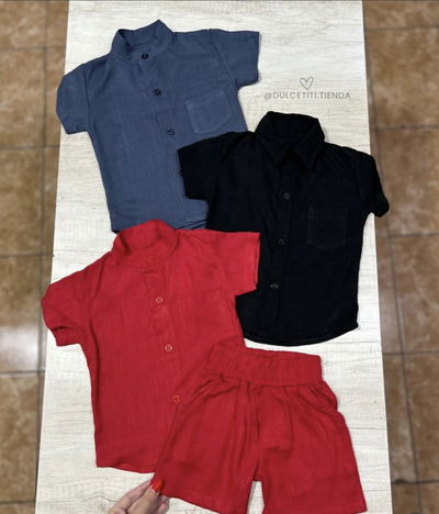 Conjunto camisa lino
