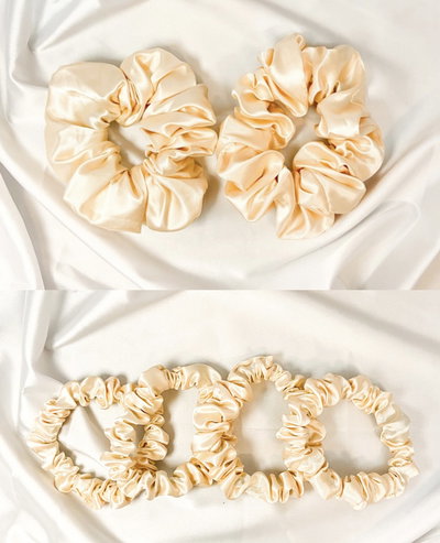 Scrunchies de Satén Grandes x2 + Chicas x4