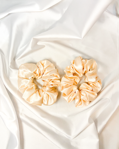 Scrunchies Grandes de Satén x2