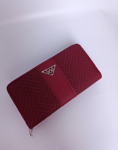 BILLETERA DOBLE CIERRE GRANDE ROMA ROJO