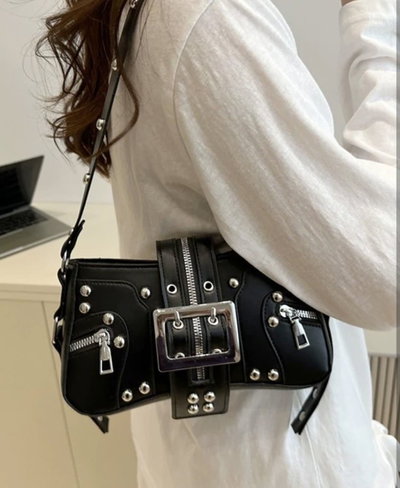 CARTERA BAGUETTE LIMA NEGRO