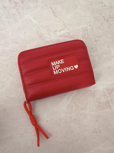 BILLETERA UN CIERRE CHICO MAKE ROJO