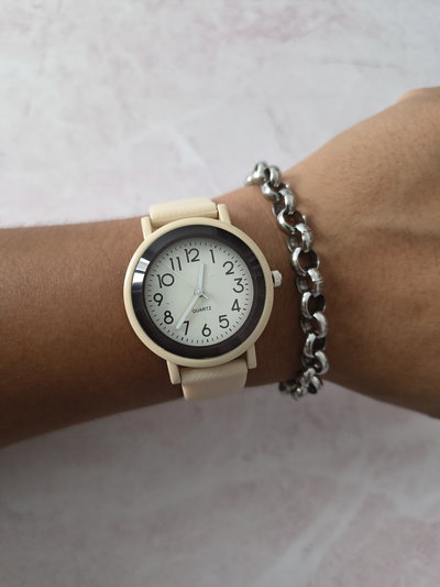 RELOJ LYRA BEIGE