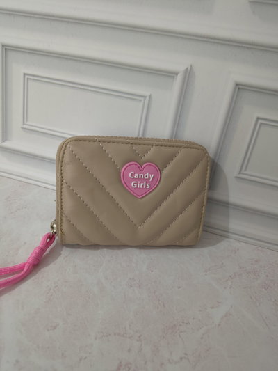 BILLETERA UN CIERRE CHICO CANDY BEIGE