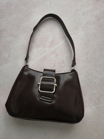 CARTERA BAGUETTE LUNA  MARRÓN OSCURO 