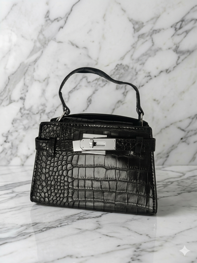 MINI BAGS CROCO NEGRO