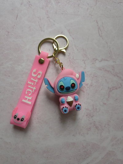 LLAVERO STITCH ROSA SLEEP