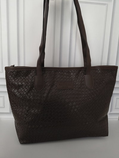 TOTE BAG NISSA MARRÓN OSCURO 