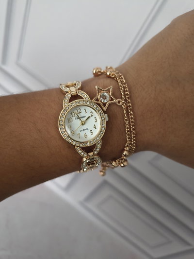 RELOJ SEVILLA DORADO 