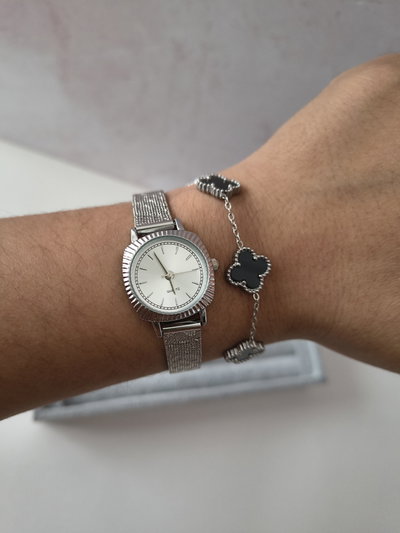RELOJ MIAMI PLATEADO