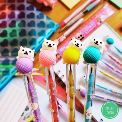 Lápiz Gatito c/ ovillo punta intercambiable