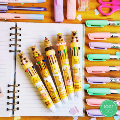 Bolígrafo Capibara multi x 10 colores