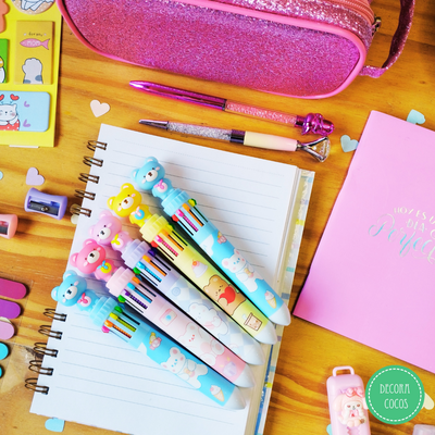 Bolígrafo Ositos multi x 10 colores