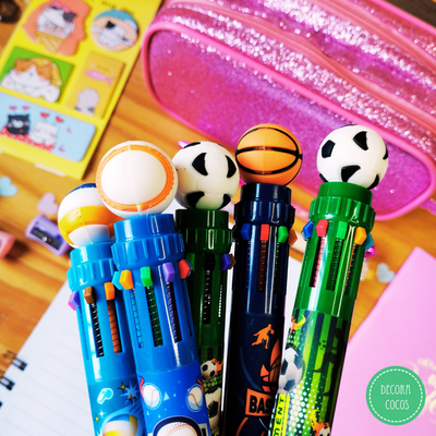 Bolígrafo Pelotas multi x 10 colores