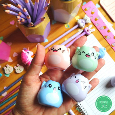 Sacapuntas Gatito Pastel