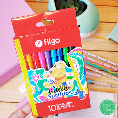 Marcador Filgo x 10 colores