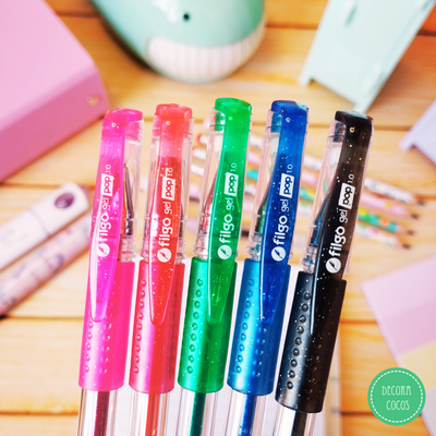 Bolígrafos x 5  Gel Pop Roller Glitter