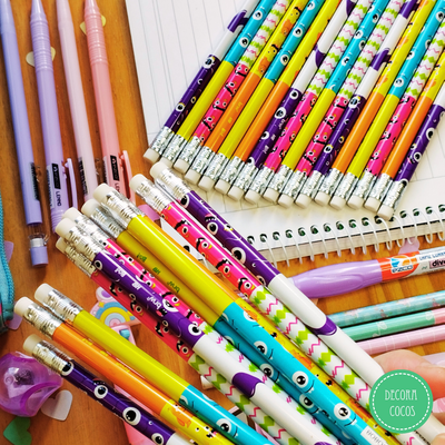 PACK X 4 - Lápiz con goma Monstruo