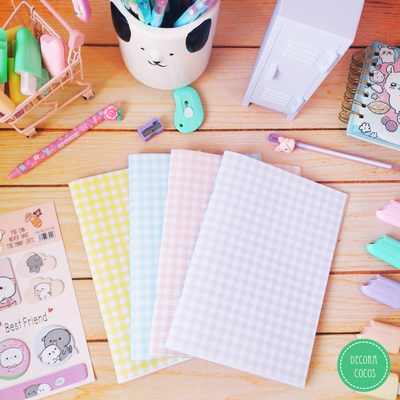 PACK de 4 Libretas Vichy Pastel