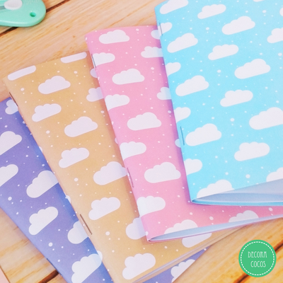 PACK de 4 Libretas Nubecitas