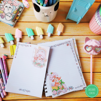 Papel para Cartas y Journaling Frutillitas