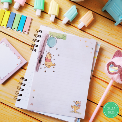 Papel para Cartas y Journaling Winnie Pooh