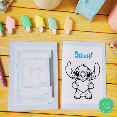 Papelería Stitch = (demora 7 días)