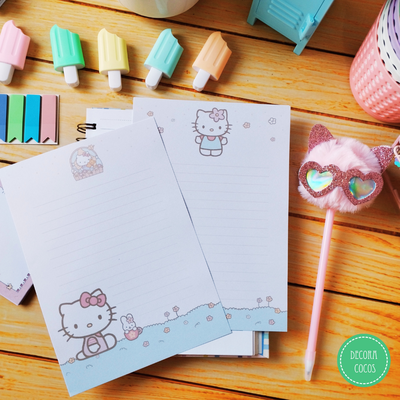 Papel para Cartas y Journaling Hello Kitty